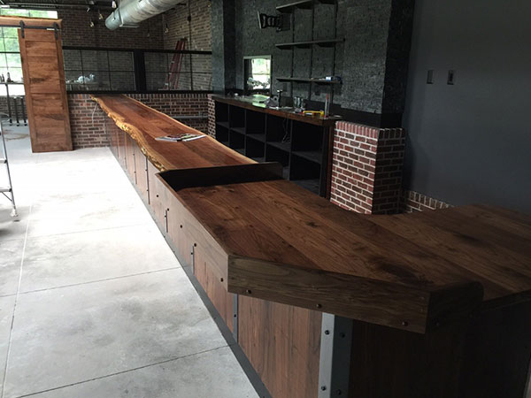 Live Edge Walnut Bar